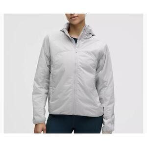 Lululemon Insulated Back-Vent Running Jacket Size M Silver Drop